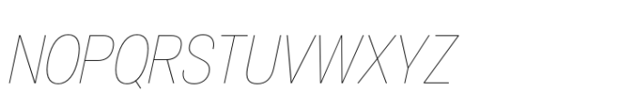 Air Pro Condensed Hairline Oblique Font UPPERCASE