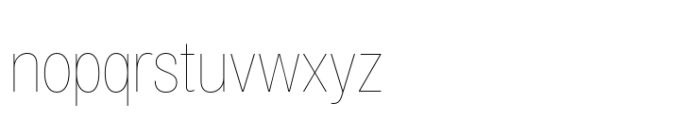 Air Pro Condensed Hairline Font LOWERCASE