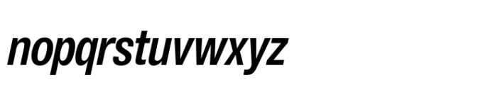 Air Pro Condensed Medium Oblique Font LOWERCASE