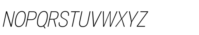 Air Pro Condensed Thin Oblique Font UPPERCASE