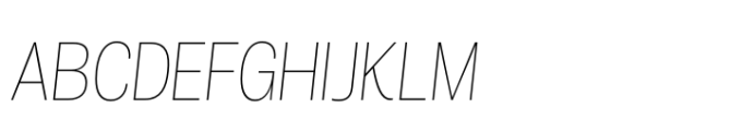 Air Pro Condensed UltraLight Italic Font UPPERCASE
