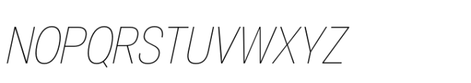 Air Pro Condensed UltraLight Oblique Font UPPERCASE
