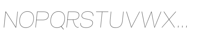 Air Pro Extended Hairline Italic Font UPPERCASE