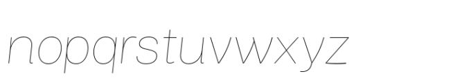 Air Pro Extended Hairline Italic Font LOWERCASE