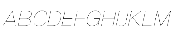 Air Pro Extended Hairline Oblique Font UPPERCASE