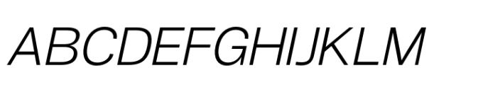 Air Pro Extended Light Oblique Font UPPERCASE