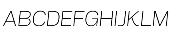 Air Pro Extended Thin Italic Font UPPERCASE