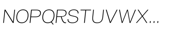 Air Pro Extended Thin Italic Font UPPERCASE