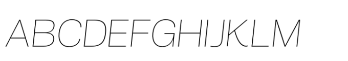 Air Pro Extended UltraLight Italic Font UPPERCASE