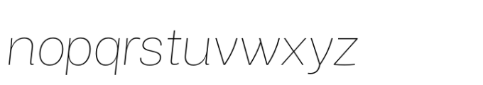Air Pro Extended UltraLight Italic Font LOWERCASE
