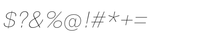 Air Pro Extended UltraLight Oblique Font OTHER CHARS