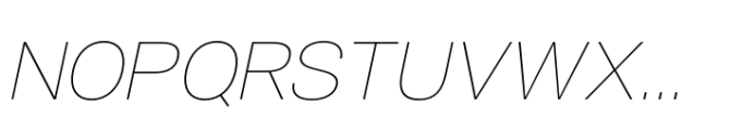 Air Pro Extended UltraLight Oblique Font UPPERCASE
