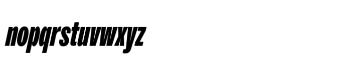 Air Pro Extra Condensed Bold Oblique Font LOWERCASE