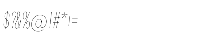 Air Pro Extra Condensed Hairline Italic Font OTHER CHARS