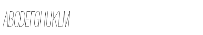 Air Pro Extra Condensed Hairline Italic Font UPPERCASE
