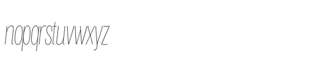 Air Pro Extra Condensed Hairline Italic Font LOWERCASE