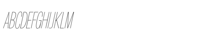 Air Pro Extra Condensed Hairline Oblique Font UPPERCASE