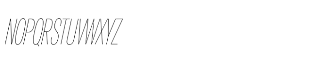 Air Pro Extra Condensed Hairline Oblique Font UPPERCASE