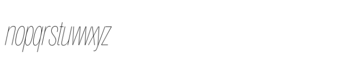 Air Pro Extra Condensed Hairline Oblique Font LOWERCASE