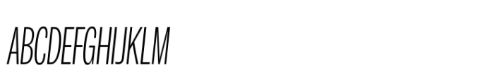 Air Pro Extra Condensed Thin Italic Font UPPERCASE