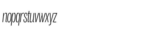 Air Pro Extra Condensed Thin Italic Font LOWERCASE