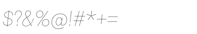 Air Pro Hairline Italic Font OTHER CHARS