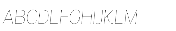 Air Pro Hairline Italic Font UPPERCASE