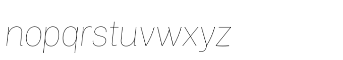 Air Pro Hairline Italic Font LOWERCASE
