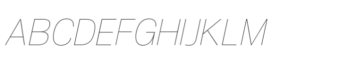 Air Pro Hairline Oblique Font UPPERCASE