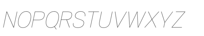 Air Pro Hairline Oblique Font UPPERCASE