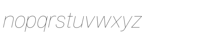 Air Pro Hairline Oblique Font LOWERCASE