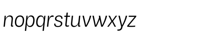 Air Pro Light Italic Font LOWERCASE