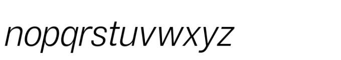 Air Pro Light Oblique Font LOWERCASE