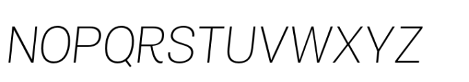 Air Pro Thin Italic Font UPPERCASE