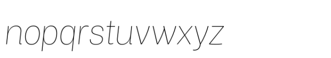 Air Pro UltraLight Italic Font LOWERCASE