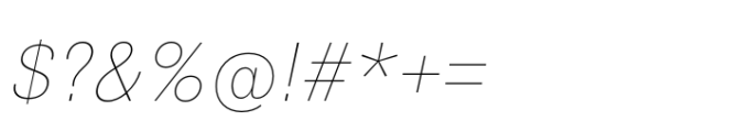 Air Pro UltraLight Oblique Font OTHER CHARS