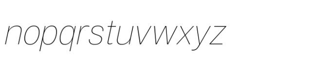 Air Pro UltraLight Oblique Font LOWERCASE