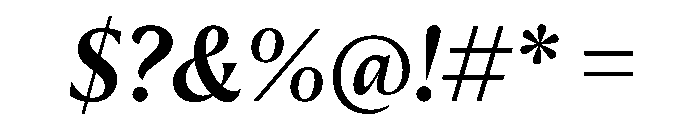AimeTrial BoldItalic Font OTHER CHARS