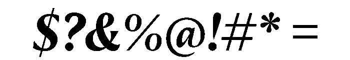 AimeTrial ExtraBoldItalic Font OTHER CHARS