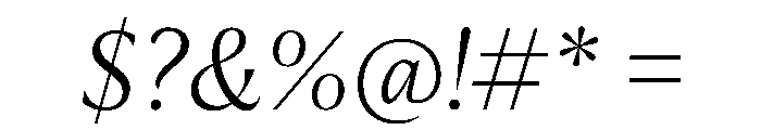 AimeTrial LightItalic Font OTHER CHARS