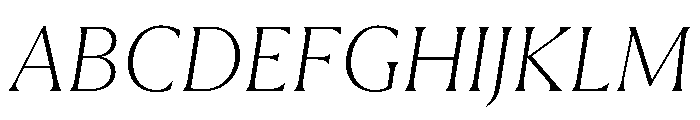 AimeTrial ThinItalic Font UPPERCASE