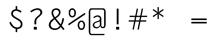 Air Light Mono Font OTHER CHARS