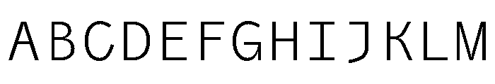 Air Light Mono Font UPPERCASE