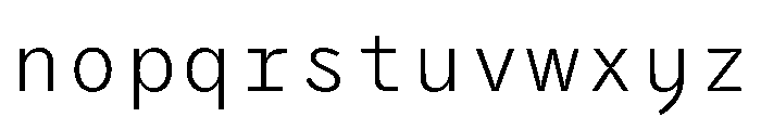 Air Light Mono Font LOWERCASE