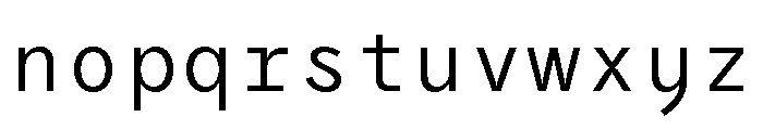 Air Regular 22 Font LOWERCASE