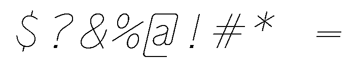 Air Regular 28 Font OTHER CHARS