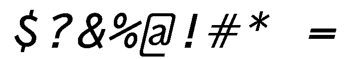 Air Regular 50 Font OTHER CHARS
