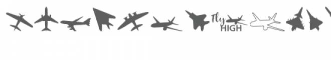 airplane dingbats font Font UPPERCASE
