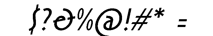 Ainabee Bold Italic Font OTHER CHARS