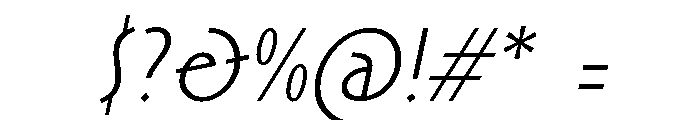 Ainabee Regular Italic Font OTHER CHARS